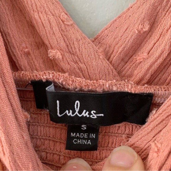 Lulus Sensationally Sweet Rusty Rose Tie-Strap Swiss Dot Maxi Dress Size Small S - Picture 7 of 10